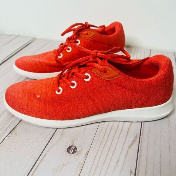 Merinos Wool Sneakers Red Orange Lightweight - Picture 1 of 10
